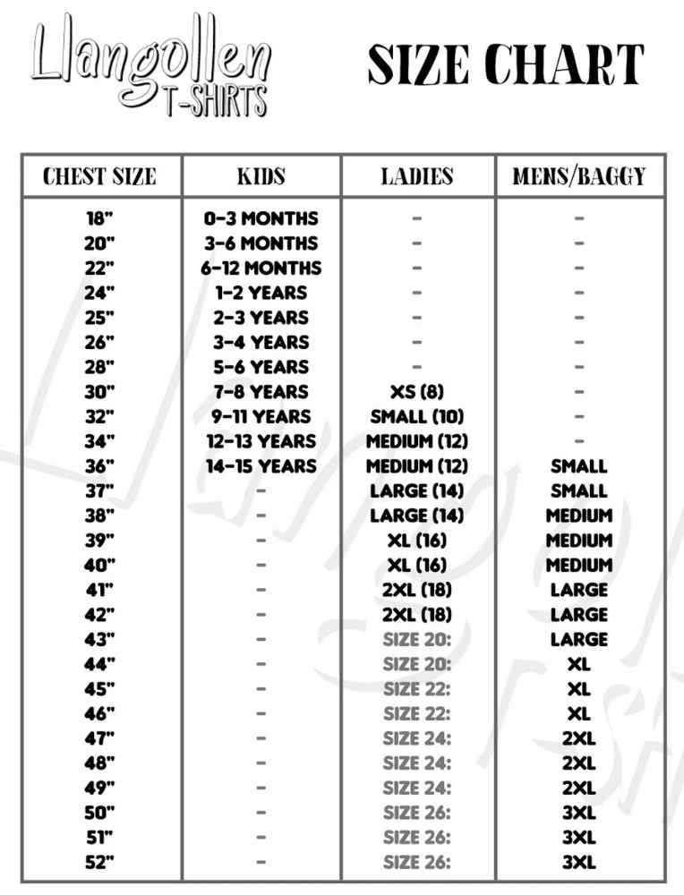 Sizechart